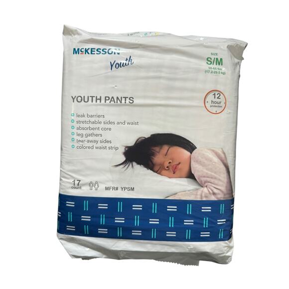 McKesson Youth Disposable Underwear Sleep Pants Small 17 Count - Picture 1 of 2